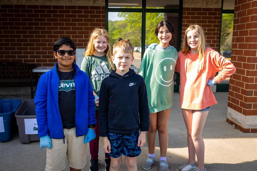 Recycling drive at Kenrose Elementary